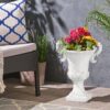 Roman Style Garden Urn Planter - Antique White - Image 2