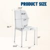 Luxury Simple Chair High Resilience Dining Chair Material With Metal Leg (Set of 6) - White / Silver - Image 3