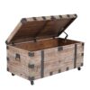 Trunk Table And Side Table With Large Storage Dress Up Your Liviing Room (Set of 3) - Antique Gray - Image 12