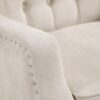 Accent Chair, Living Room Chair, Footrest Chair Set With Vintage Brass Studs, Button Tufted Upholstered Armchair For Living Room, Comfy Reading Chair For Bedroom, Reception Room - Beige - Image 13
