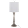 Sawyer - Contemporary Table Lamp (Set of 2) Built In USB Port - Nickel / White - Image 2