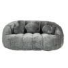 Durable Comfort High Back Bean Bag Sofa Lounger For Adults And Kids - Gray - Image 16