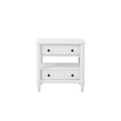 Open Nightstand With 2 Drawers - White
