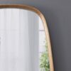 Irrgeular Mirror With Wood Frame, Wall Mirror For Living Room Bathroom Entryway - Brown - Image 10