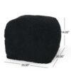 Spongy - Microfiber Square Pouf, Cozy Seating - Dark Charcoal - Image 3