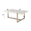 Feit - Faux Marble Top Coffee Table - White Marble - Image 6