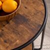 Multi Functional Ottoman And Table Set With Drum Stool Storage Space - Dark Blue - Image 11