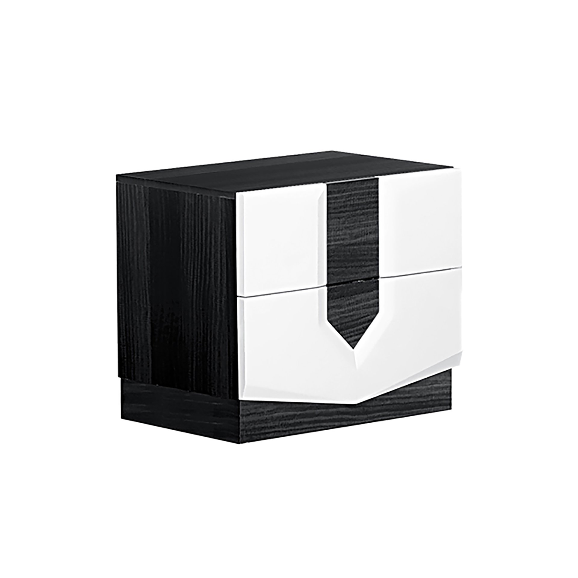 Vios - Zebra High Gloss Nightstand - White - Image 6