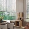 Rustic Cottage Style Double Door Bamboo Storage Cabinet With High Capacity For Main Living Spaces - Natural - Image 4