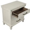 3 Drawer Elegant Nightstand - White - Image 2