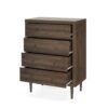 Farhart - Mid Century Modern 4 Drawer Dresser - Walnut - Image 7