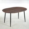 Extensible Table, Dining Table, Office Table, Coffee Table Metal Leg - Walnut / Black - Image 6