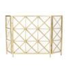 Margaret - 3 Panel, Fireplace Screen Iron - Black / Gold - Image 13