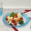 Designer Swirl 9" Plastic Dessert Plates (Set of 4) Bpa Free Dishwasher Safe - Blue - Image 2