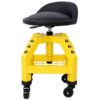 Pneumatic 360 Degree Swivel Stool, Mechanics Rolling Creeper Seat, Heavy Duty Rolling Mechanics Stool, Shop Stool With Casters - Yellow / Black - Image 9