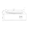 42" Propane Gas Fire Pit Table, 50000 Btu Rectangular Steel Fire Pit With Glass Wind Guard For Outside Patio Deck Garden Courtyard - Gray - Image 3