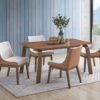 Ginny - 5 Piece With Side Chairs Dining Room Set - Walnut - Image 14
