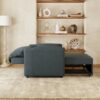 Convertible Pull Out Sofa Bed, 3 In 1 Convertible Sleeper Chair Adjustable Backrest With Thicked Cushions, Multi - Functional Linen Armchair For Living Room, Bedroom, Apartment, Office - Gray - Image 4