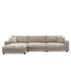 Oversized Sectional L Shaped Cloud Couch With USB Charging Port Cup Holder Deep And Wide Seat Sofa With Chaise Comfy - Khaki - Image 25