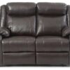 Double Reclining Love Seat - Dark Brown - Image 2