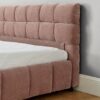 Modern King Size Upholstered Bed With Headboard And Storage Drawer - Pink - Image 11
