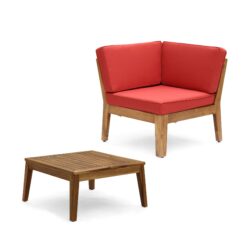 Grenada - Corner And Coffee Table - Red