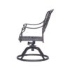 Patio Outdoor Aluminum Dining Swivel Rocker Chairs With Cushion (Set of 2) - Spectrum Sand - Image 13