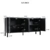 Stylish Storage Cabinet Sideboard With Unique Geometric Circle Door Design - Black - Image 3