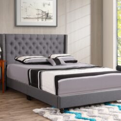Full Upholstered Bed - Gray