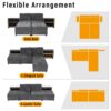 Versatile Sofa Bed Modular Sofa Free Combined Sofa With 2 Storage Racks - Dark Gray - Image 5