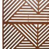 Rusty Outdoor & Indoor Freestanding Metal Privacy Screen, Decorative Privacy Fence Panels For Deck, Balcony, Patio - Rust Red - Image 9