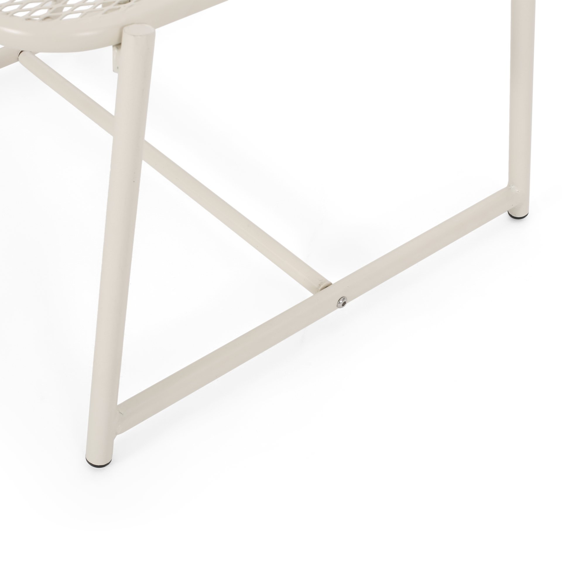 Kincaid - Modern Side Table With Mesh Top - Matte White - Image 5