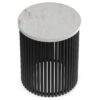 Demy - Metal Accent Table - White Marble / Black - Image 10