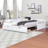 Daybed With Trundle And Two Storage Drawers, Sofa Bed For Bedroom - White - Image 17