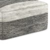 Mathis - Square Woven Outdoor / Indoor Pouf - Gray / White - Image 4