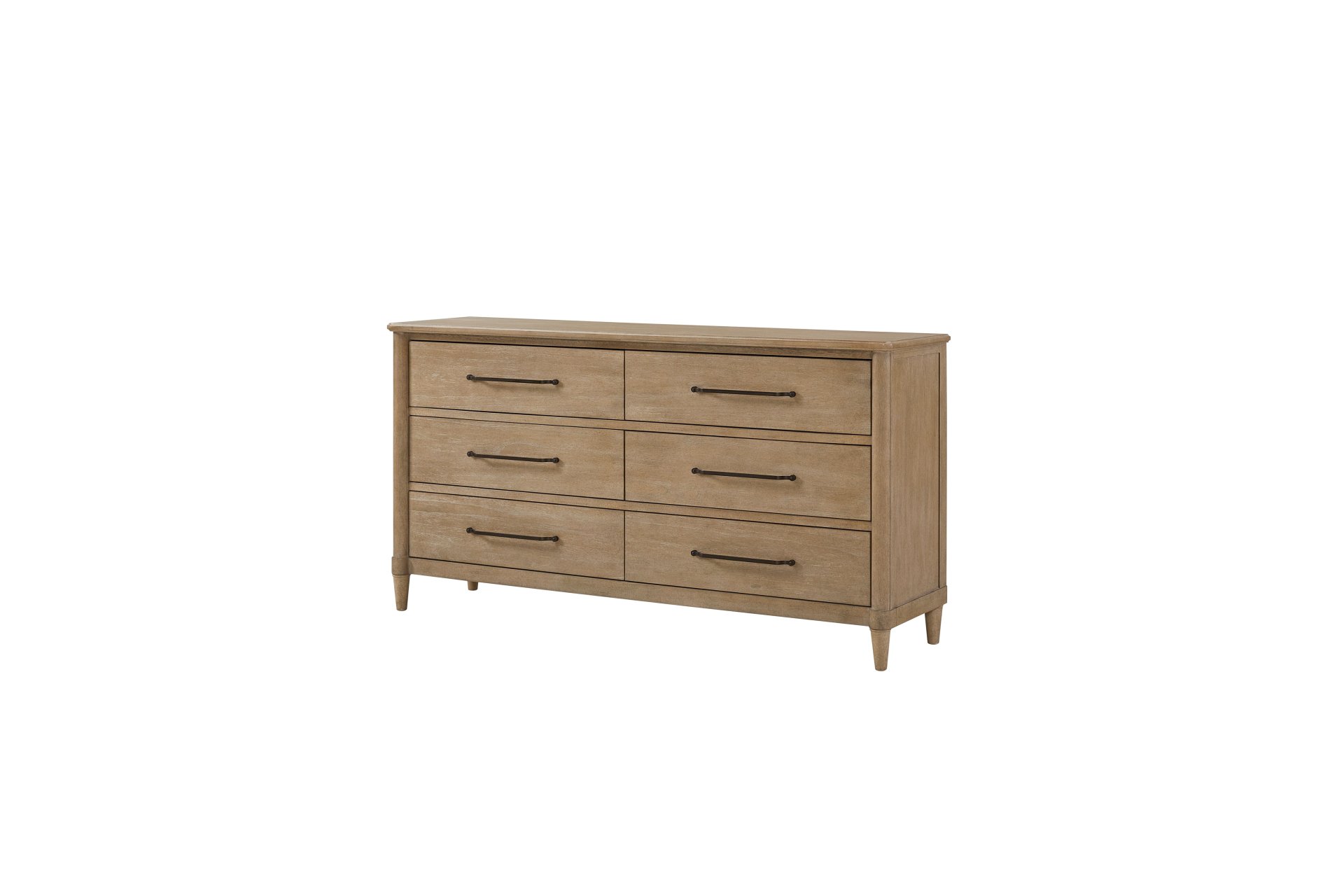 King Panel Bedroom Set With 3 Drawer Nightstand, Casual Dresser, Cane Mirror, 3 Drawer Cane Front Chest And Bench - Sand - Image 5