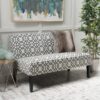 Contemporary Loveseat With Upholstered Fabric And Birch Wood Legs - Gray - Image 2