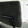 Modern Dining Chair (Set of 2) Fabric Upholstered With Black Metal Legs, Home And Bedroom Use - Gray - Image 7
