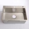 24" Stainless Steel Washing Sink With Faucet Hoses And Drain Head Only (Update) - Silver - Image 2