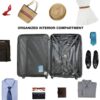 3 Piece Luggage Sets, Lightweight Suitcase With Two Hooks, Spinner Wheels, Tsa Lock, (20/24/28) - Black - Image 4