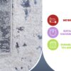 Payas - 2' X 3' Abstract Area Rug - Gray / Denim - Image 7