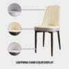 Modern Dining Chair (Set of 4) With High Quality Metal Legs - Beige - Image 16