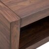 Modern Minimalist Rectangular Coffee Table Measuring Embodies The Simple Charm Of Mid Century Aesthetics, Adding A Touch Of Elegance To Your Living Room - Walnut - Image 17