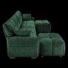 Modern Style 4 Seater Sofa Set With 2 Ottomans Frame - Premium Green - Image 18