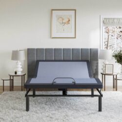 Bt2500 - Twin Adjustable Bed Base With Full-Range Positions Adjustment - Blue / Gray