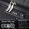 Hardshell Suitcase Spinner Wheels Pp Luggage Sets Lightweight Durable Suitcase With Tsa Lock, 3 Piece Set (20/24/28) - Black - Image 5