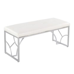Constellation - Contemporary Bench - Silver / White