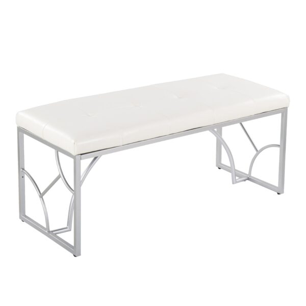 Constellation - Contemporary Bench - Silver / White