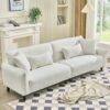 Teddy Velvet Sofa Soft & Comfortable - Beige - Image 4