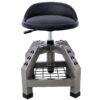 Pneumatic 360 Degree Swivel Stool, Mechanics Rolling Creeper Seat, Heavy Duty Rolling Mechanics Stool, Shop Stool With Casters - Gray - Image 3